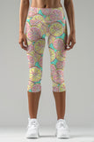 Marmalade Ellie Lemon Print Performance Yoga Capri Leggings - Women