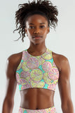 Marmalade Starla High Neck Padded Sporty Crop Top Sports Bra - Women