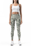 Money Manifest Lucy Green Dollar Print Gym Leggings Yoga Pants - Women