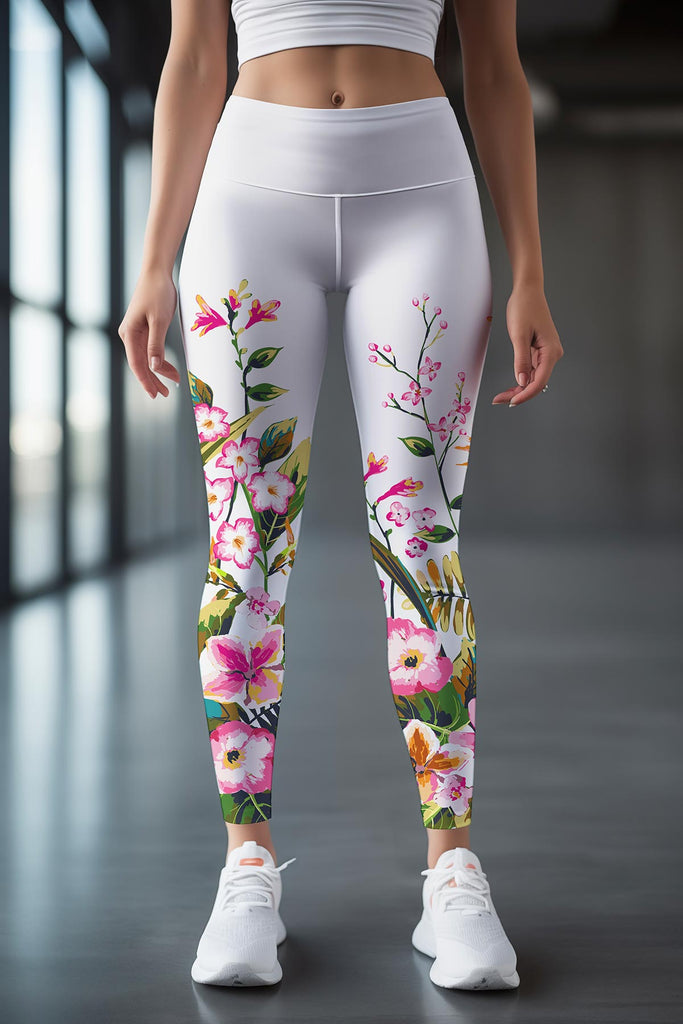 Gym Flower Leggings for Women SECRET GARDEN