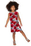 Mystic Reign Adele White Red Roses Print Halloween Shift Dress - Girls - Pineapple Clothing