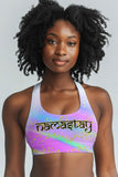 Namastay Stella Colorful Seamless Racerback Sport Yoga Bra - Women