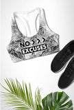 No Excuses Stella White Black Seamless Racerback Sports Bra - Women - Pineapple Clothing