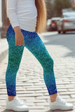 Ocean Drive Lucy Blue Glitter Print Leggings - Kids
