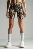 Old Money Karen Brown Dollar Diamond Printed Yoga Biker Shorts - Women