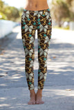 Old Money Lucy Brown Dollar Diamond Print Leggings Yoga Pants - Women