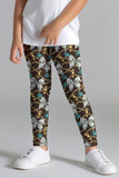 Old Money Lucy Brown Dollar Diamond Printed Athletic Leggings - Girls