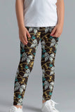 Old Money Lucy Brown Dollar Diamond Printed Athletic Leggings - Girls