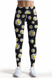 Oopsy Daisy Lucy Black Floral Performance Leggings - Women