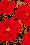 Hot Tango Gloria Fit & Flare Red Lace Print Dress - Girls