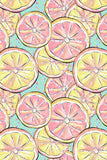 Marmalade Carly Pink Lemon Print High Neck Crop Bikini Top - Women