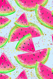 One in a Melon Lucy Blue Watermelon Summer Print Leggings - Kids