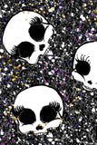 Too Cute to Spook Adele Black Glitter Skull Print Shift Dress - Girls