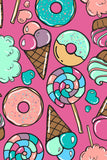 Stay Sweet Lucy Pink Dessert Print Cute Bright Summer Leggings - Kids