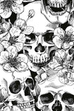 White Witch Layla Skull Print Halloween Bodycon Midi Dress - Women