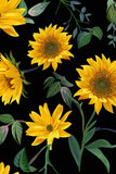 Sunnyflower Lucy Black & Yellow Floral Printed Yoga Leggings - Women