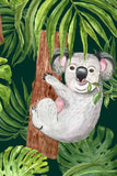Koala Cuddles Lucy Green Cute Tropical Print Leggings - Kids