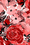 La Fleur Layla Red Floral Print Cocktail Bodycon Midi Dress - Women