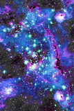 Milky-Way Linda Purple Galaxy Side Tie Cheeky Bikini Bottom - Women