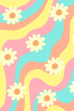 Festival Girl Starla Yellow Floral Print Crop Top Sports Bra - Women - Pineapple Clothing