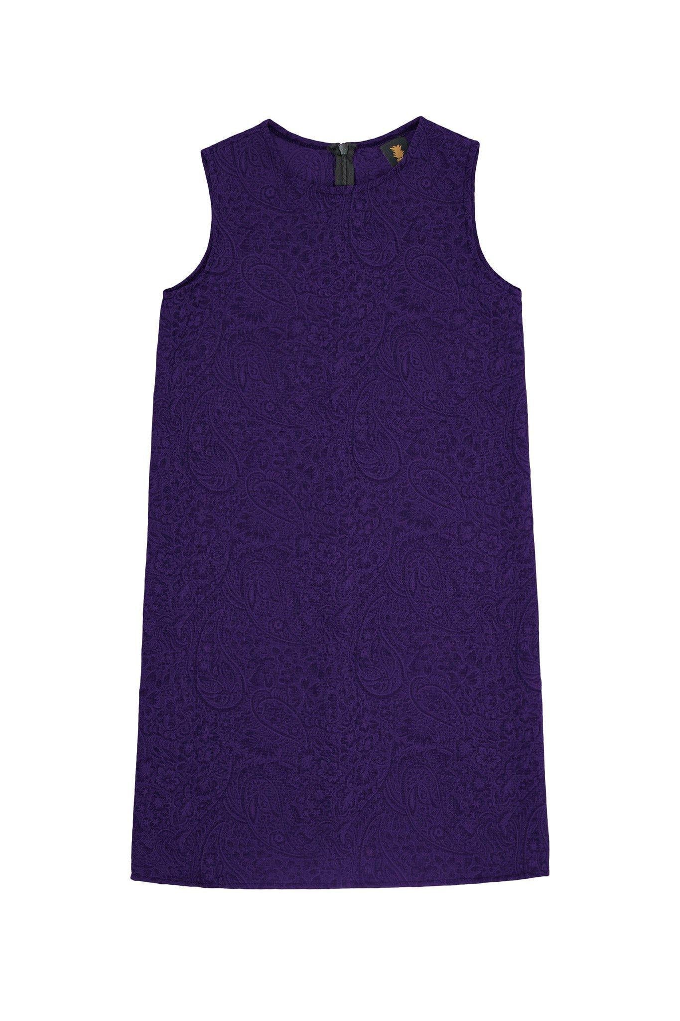 Purple Floral Sleeveless Trendy Party Shift Dress - Girls - Pineapple Clothing