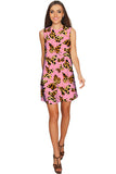 Quaintrelle Adele Pink Butterfly Print Party Shift Mini Dress - Women - Pineapple Clothing