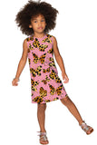 Quaintrelle Adele Pink Butterfly Printed Holiday Shift Dress - Girls - Pineapple Clothing