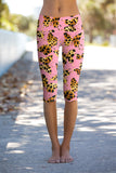Quaintrelle Ellie Pink Butterfly Printed Yoga Capri Leggings - Women - Pineapple Clothing