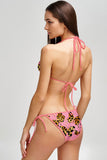 Quaintrelle Lara Pink Butterfly Printed Triangle Bikini Top - Women - Pineapple Clothing