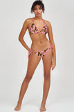 Quaintrelle Sara Pink Butterfly Strappy Triangle Bikini Top - Women - Pineapple Clothing
