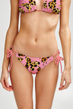 Quaintrelle Sofia Pink Butterfly Tie Side Cheeky Bikini Bottom - Women - Pineapple Clothing