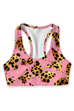 Quaintrelle Stella Pink Butterfly Printed Best Sport Yoga Bra - Women - Pineapple Clothing