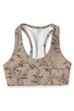 Ritzy Mocha Stella Beige Seamless Racerback Sport Yoga Bra - Women