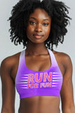 Run for Fun Stella Purple Seamless Racerback Running Sport Bra - Women