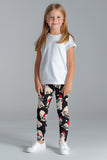 Santa Puglaus Lucy Black Dog Christmas Holiday Winter Leggings - Girls