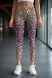 Shimmerfest Lucy Grey Shiny Print Holiday Leggings Yoga Pants - Women
