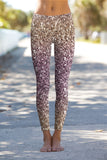 Shimmerfest Lucy Grey Shiny Print Holiday Leggings Yoga Pants - Women - Pineapple Clothing