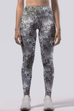 Silverlight Lucy Grey Glitter Print Sporty Leggings Yoga Pants - Women