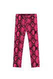 Snake Skin Neon Pink Lucy Animal Print Cute Summer Leggings - Girls - Pineapple Clothing