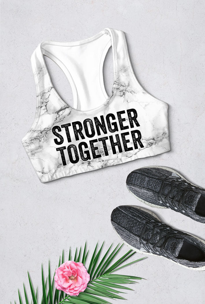 Stronger Together Stella Seamless Racerback Sport Yoga Bra - Women - Pineapple Clothing