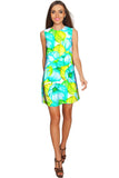 Sunny Day Adele Green Floral Shift Mini Sundress - Women - Pineapple Clothing