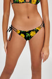 Sunnyflower Sofia Black Yellow Loop Tie Cheeky Bikini Bottom - Women