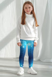 The Snow Queen Lucy Blue Cute Winter Printed Leggings - Kids