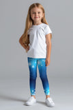 The Snow Queen Lucy Blue Cute Winter Printed Leggings - Kids