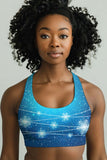 The Snow Queen Stella Blue Seamless Racerback Sport Yoga Bra - Women