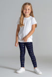 To the Moon & Back Lucy Navy Blue Star Print Leggings - Kids