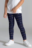 To the Moon & Back Lucy Navy Blue Star Print Leggings - Kids