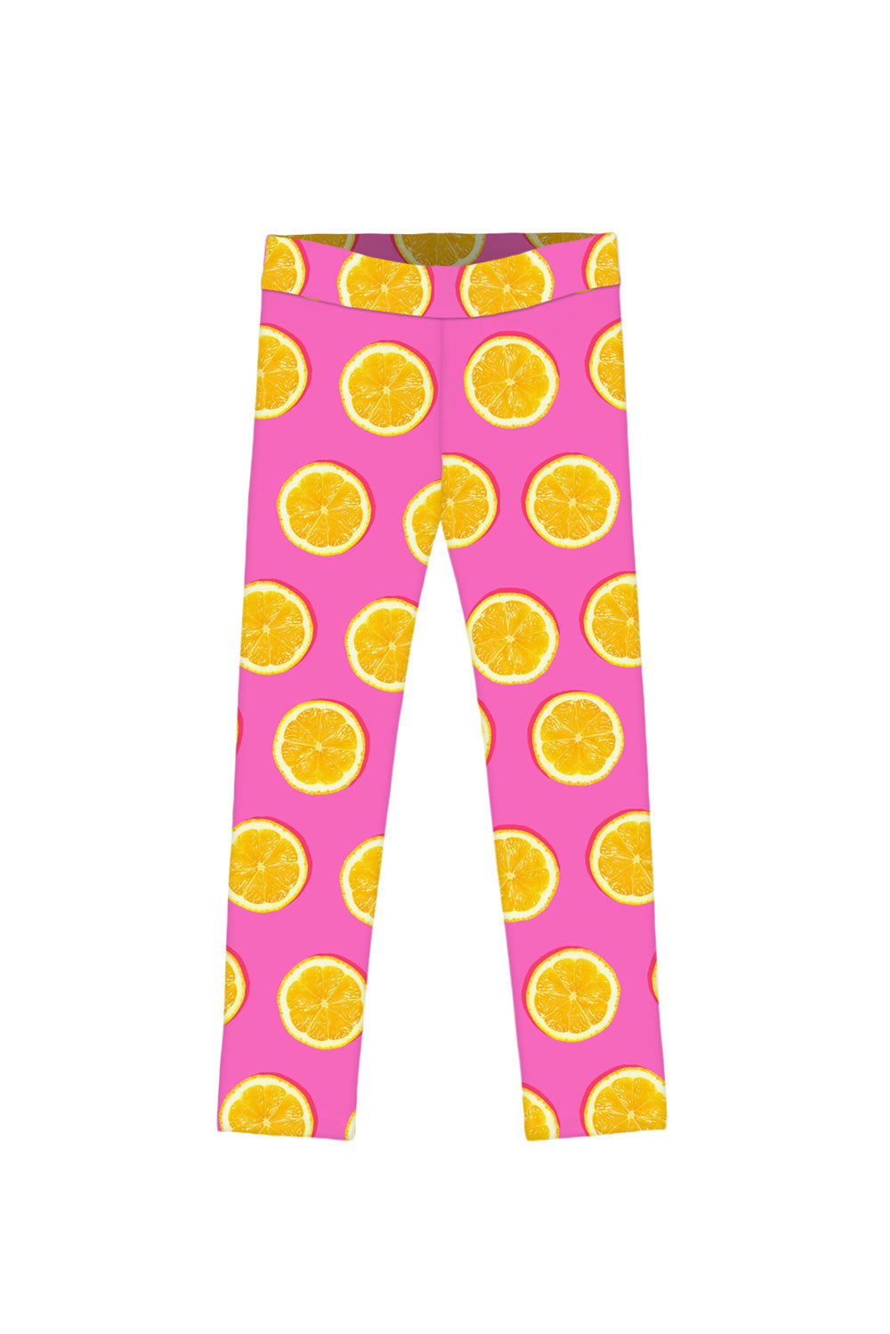 Tutti Frutti Lucy Pink Lemon Print Cute Summer Casual Leggings - Girls - Pineapple Clothing