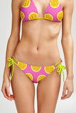 Tutti Frutti Sofia Pink Loop Tie Side Cheeky Bikini Bottom - Women - Pineapple Clothing