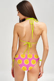 Tutti Frutti Sofia Pink Loop Tie Side Cheeky Bikini Bottom - Women - Pineapple Clothing